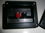 2 x inbouw Banaanstekker aansluitplaat rood zwart voor boxen, Overige typen, Zo goed als nieuw, 120 watt of meer, Ophalen