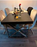 Te koop! Eettafel van Dubbelmandesign met vissengraad motief, Huis en Inrichting, 200 cm of meer, Zo goed als nieuw, Rechthoekig