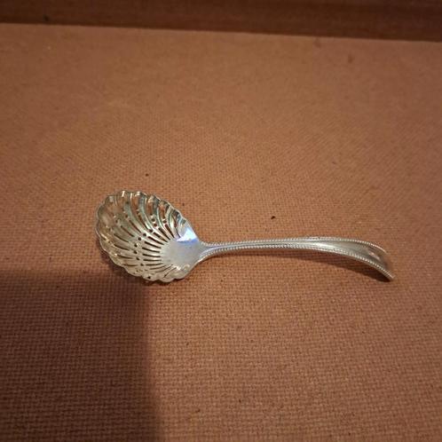 Verzilverde Suikerlepel Schelp Antiek, Antiek en Kunst, Antiek | Goud en Zilver, Zilver, Ophalen of Verzenden