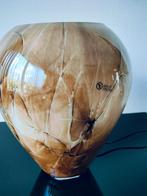 Italie Murano Tafellamp Design Amber Gemarmerd 1990, Ophalen of Verzenden, Zo goed als nieuw, Glas, Minder dan 50 cm