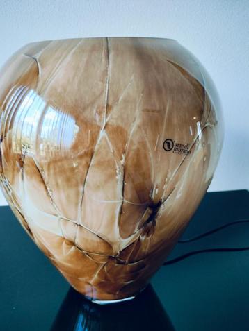 Italie Murano Tafellamp Design Amber Gemarmerd 1990 beschikbaar voor biedingen