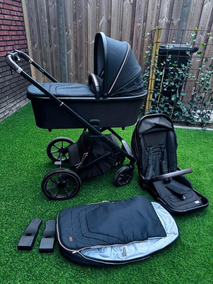Kinderwagen Qute Q rider zwart rosé inclusief accessoires, Kinderen en Baby's, Kinderwagens en Combinaties, Gebruikt, Overige merken
