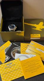 Breitling B-1 heren horloge full set doos papieren rubber, Breitling, Polshorloge, Overige materialen, Ophalen of Verzenden