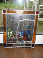 Glas in lood raam 2x nieuwstaat, Antiek en Kunst, Ophalen of Verzenden