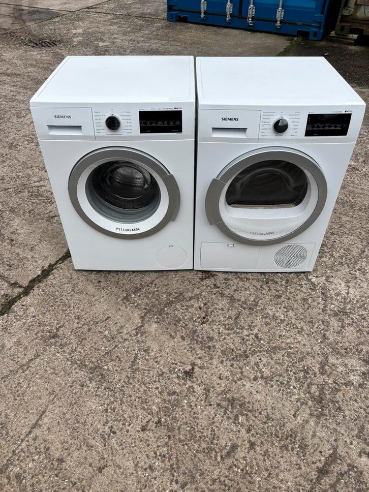 Siemens IQ500 wasmachine en droger 8kg set, Witgoed en Apparatuur, Wasmachines, Refurbished, Voorlader, 8 tot 10 kg, Minder dan 85 cm