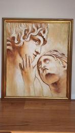 Romantisch schilderij met lijst, Ophalen, 50 tot 75 cm, Zo goed als nieuw, Schilderij