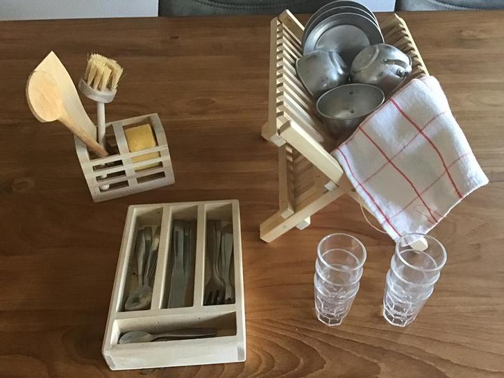 Keukenspullen, Kinderen en Baby's, Speelgoed | Speelkeukens, Zo goed als nieuw, Speelkeuken-accessoire, Hout, Ophalen of Verzenden