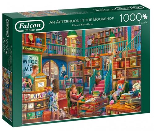 Falcon Deluxe: An Afternoon in the Bookshop 1000 stukjes, Hobby en Vrije tijd, Denksport en Puzzels, Nieuw, Ophalen of Verzenden