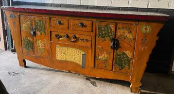 Chinees Tibetaans dressoir handbeschilderd kast chinese  beschikbaar voor biedingen