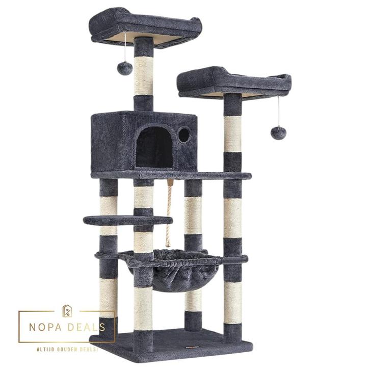 Luxe Krabpaal 143 cm – Het Ultieme Kattenparadijs, Dieren en Toebehoren, Krabmeubelen, Nieuw, Krabpaal, Ophalen of Verzenden