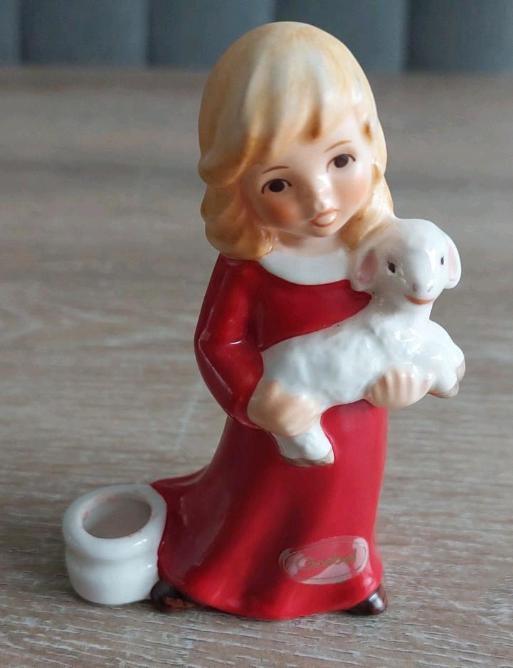 Goebel hummel kerst engel met lam kaarsje houder kerstengel, Verzamelen, Beelden en Beeldjes, Gebruikt, Hummel, Ophalen of Verzenden