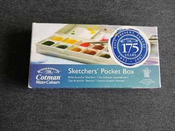 Nieuw aquarelverf W&N water colours sketchers pock 12 pcs beschikbaar voor biedingen