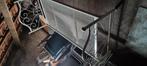 Eenpersoons metalen ledikant te koop, Ophalen, 90 cm, Eenpersoons, Wit