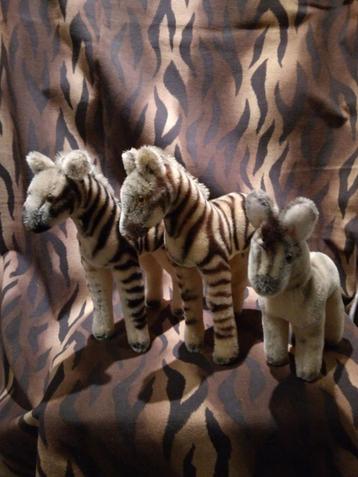 vintage Steiff Zebra familie zonder knop in goede conditie  beschikbaar voor biedingen