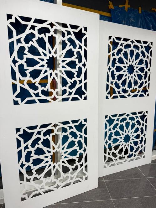 Houten panelen / decoratieve panelen/afscheidingspanelen, Huis en Inrichting, Woonaccessoires | Kamerschermen, Zo goed als nieuw