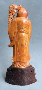 Omstreeks 1900 Spekstenen Beeld Sculptuur Chinese Wijsgeer, Antiek en Kunst, Ophalen of Verzenden