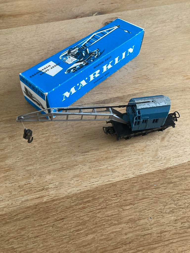 Märklin 4611 Kraanwagen met doos, Hobby en Vrije tijd, Modeltreinen | H0, Ophalen, Wisselstroom, Gebruikt, Wagon
