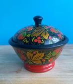 Mooie khokhloma kom met deksel, Ophalen of Verzenden