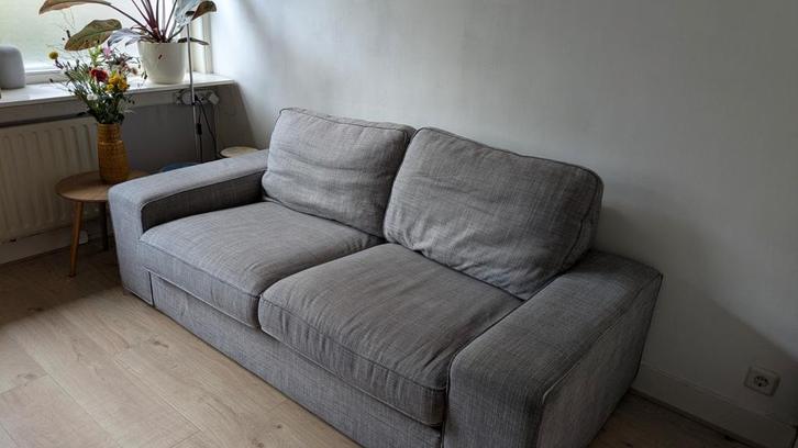 Grijze Ikea Kivik 2-zitsbank, Huis en Inrichting, Banken | Bankstellen, Gebruikt, Tweepersoons, 150 tot 200 cm, 75 tot 100 cm