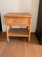 Made Italy vintage bamboe,rotan,wicker,boho lade nachtkast, Huis en Inrichting, Slaapkamer | Nachtkastjes, Ophalen of Verzenden