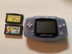Game Boy Advance - Transparant Paars met 2 spellen compleet, Ophalen of Verzenden, Gebruikt, Game Boy Advance, Met games