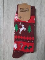 Sokken rendier en boom Uniseks wijnrood 38-45, Ophalen of Verzenden, Nieuw, Overige maten, Overige kleuren