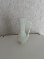 Opaline glazen kan/kruik - Parelmoer wit - 17cm, Ophalen of Verzenden