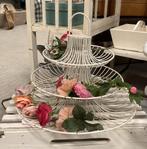 Vintage / Metalen etagere - fruitschaal / 3 laags, Ophalen of Verzenden