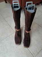 Z.g.a.n bruine leren laarzen mt39, Kleding | Dames, Schoenen, Ophalen of Verzenden, Zo goed als nieuw, Bruin, Hoge laarzen