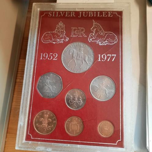 Elisabeth 25 jarig jubileum muntenset UK., Postzegels en Munten, Munten en Bankbiljetten | Verzamelingen, Nederland, Ophalen of Verzenden