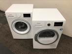 SET wasmachine en warmtepomp droger Siemens 8kg MET GARANTIE, Ophalen, Minder dan 85 cm, 8 tot 10 kg, Kort programma