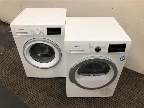 SET wasmachine en warmtepomp droger Siemens 8kg MET GARANTIE, Witgoed en Apparatuur, Wasmachines, Zo goed als nieuw, 8 tot 10 kg
