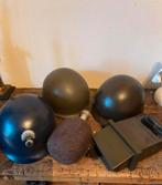 Lotje oud militair periscoop, helmen en veldfles, Ophalen of Verzenden, Landmacht, Nederland, Overige typen