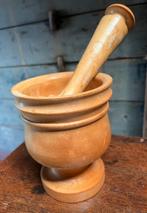 Houten vijzel beker is 13 cm hoog, Antiek en Kunst, Ophalen of Verzenden