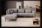 Woonenzo Hoekbank Eindhoven – Bruingrijs, Huis en Inrichting, Banken | Bankstellen, Hoekbank, 75 tot 100 cm, Ophalen of Verzenden