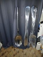 Lepel vork en mes verchroomd +/- 130 cm lang € 275, Huis en Inrichting, Ophalen, 7396 bh, Nieuw, Hulleman