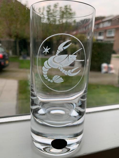 Kristallen glas MOSER met geslepen sterrenbeeld KREEFT, Verzamelen, Glas en Borrelglaasjes, Zo goed als nieuw, Overige typen, Ophalen of Verzenden