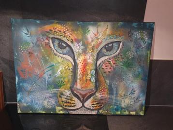 Schilderij, kleurrijk, dier beschikbaar voor biedingen