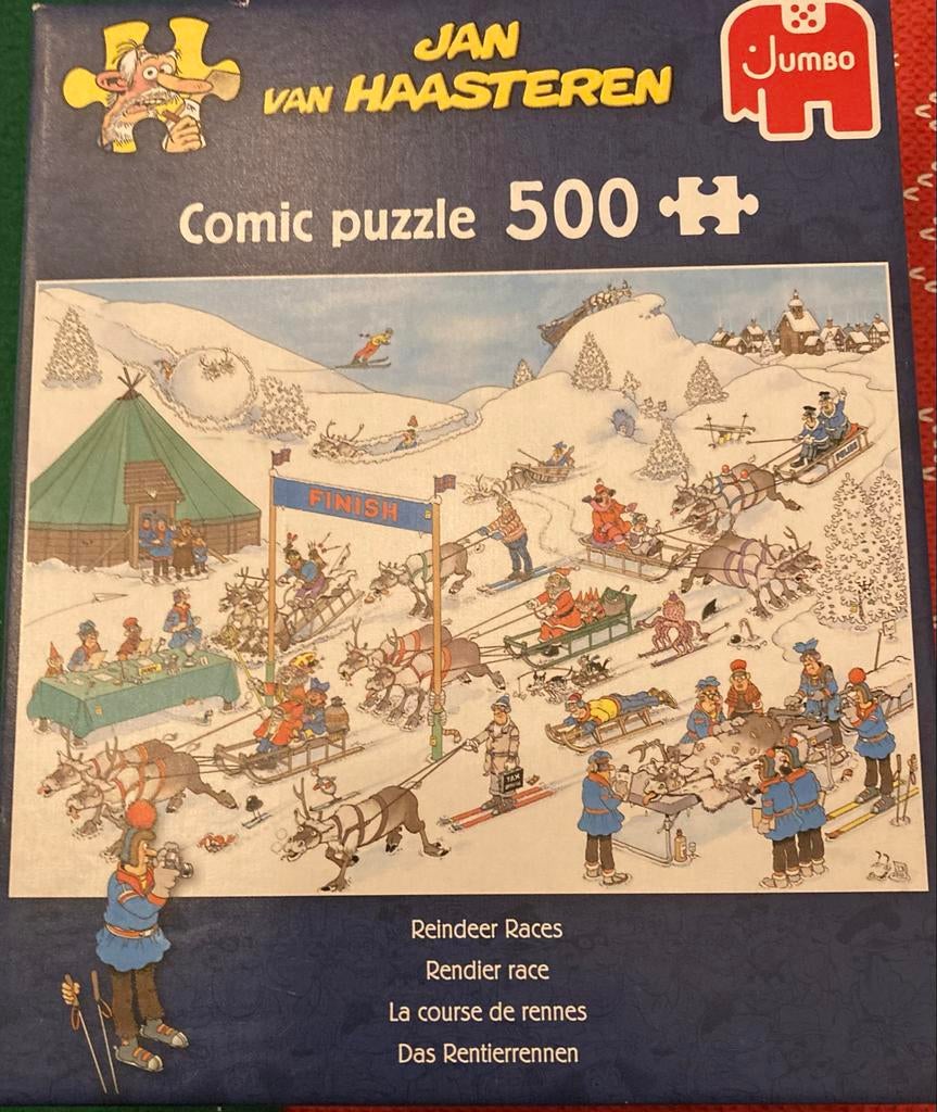 Jan van Haasteren - Rendier Race 500 stukjes, Ophalen of Verzenden, 500 t/m 1500 stukjes, Zo goed als nieuw, Legpuzzel