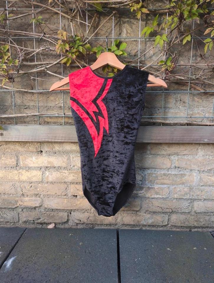 Sparta Turnpakje Dordrecht, Sport en Fitness, Turnen, Zo goed als nieuw, Turnpak(je), Kindermaat 122 t/m 140, Zwart, Ophalen