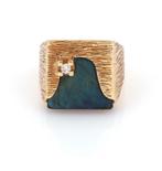 Ole lynggaard collectors item diamond ring 14k gold, Ophalen of Verzenden, Zo goed als nieuw, 17 tot 18, Dame