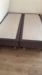 Boxspring 160x200, Ophalen, Gebruikt, Tweepersoons, Bruin