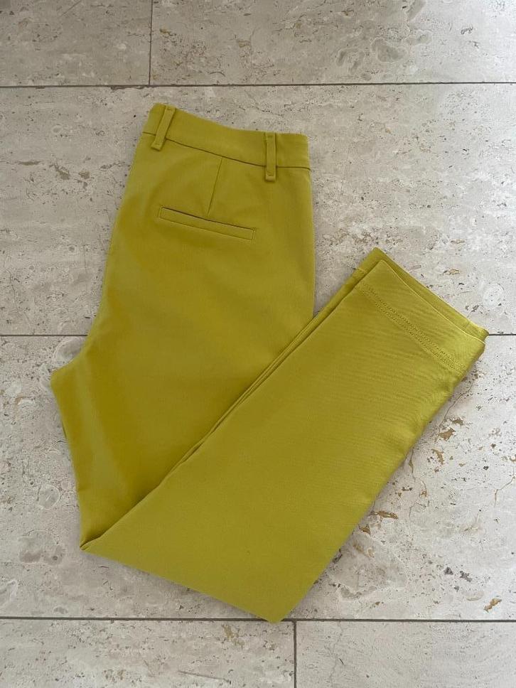 Marccain: z.g.a.n. broek maat N2 (36 of 38), Kleding | Dames, Broeken en Pantalons, Zo goed als nieuw, Maat 36 (S), Geel, Lang