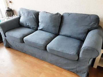 Ikea Ektorp 3-zitsbank met extra denim hoes - afbeelding 1