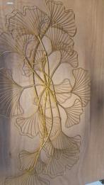 NIEUW Goudkleurige Ginkgobladeren Wanddecoratie 100x60, Onbekend, Nieuw, Ophalen of Verzenden, Onbekend
