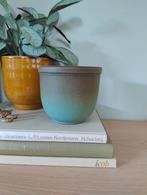 Vintage groene bloempot, Rond, Binnen, Ophalen of Verzenden, Zo goed als nieuw