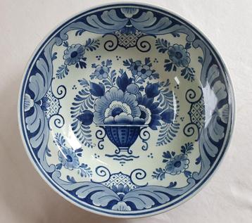 wandbord Societé Ceramique, decor Delft’s blauw bloemenvaas beschikbaar voor biedingen