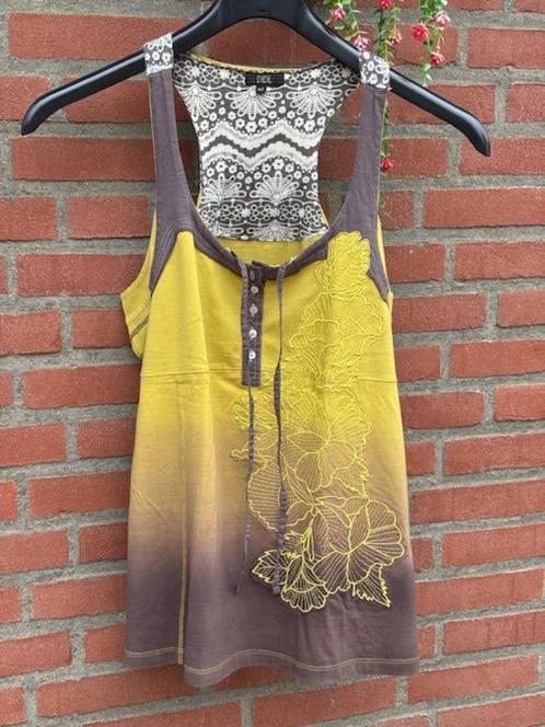 Didi racerback top geel bruin maat XL, Kleding | Dames, Tops, Zo goed als nieuw, Maat 46/48 (XL) of groter, Geel, Zonder mouw