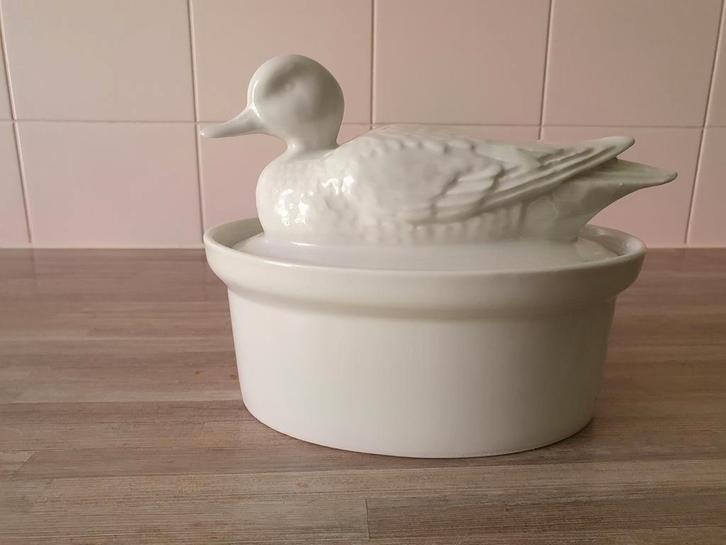 Vintage Apilco terrine eend, zgan.., Antiek en Kunst, Antiek | Schalen, Ophalen of Verzenden
