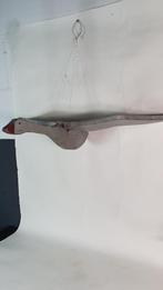 Brocante grote vliegende gans van hout, hangend beeld. S30, Antiek en Kunst, Ophalen of Verzenden